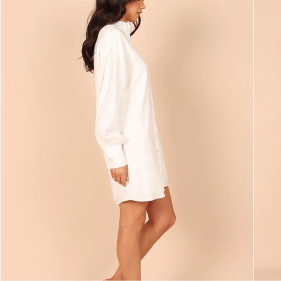Petal and Pup Mia Long Sleeve Shirt Dress - White - Picture 5 of 14